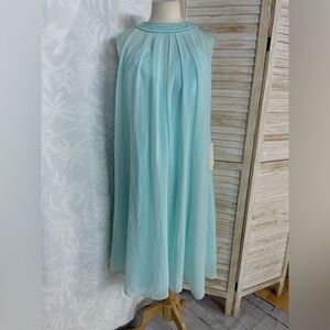😍Blue Pleated Maxi Skirt for Cocktail Events